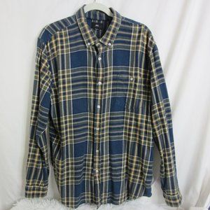 Obey Worldwide Plaid Flannel Long Sleeve Button Down Men's Shirt Size XL